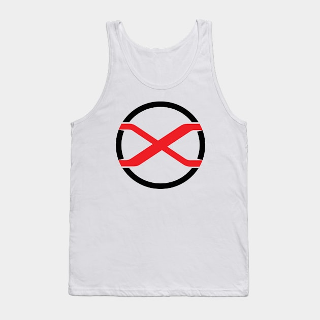 Red X-Shooter Design Tank Top by X-Manny